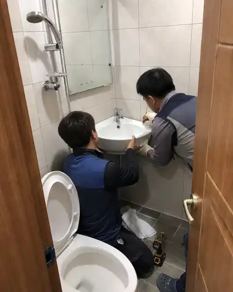 세면대교체 작업 결과
